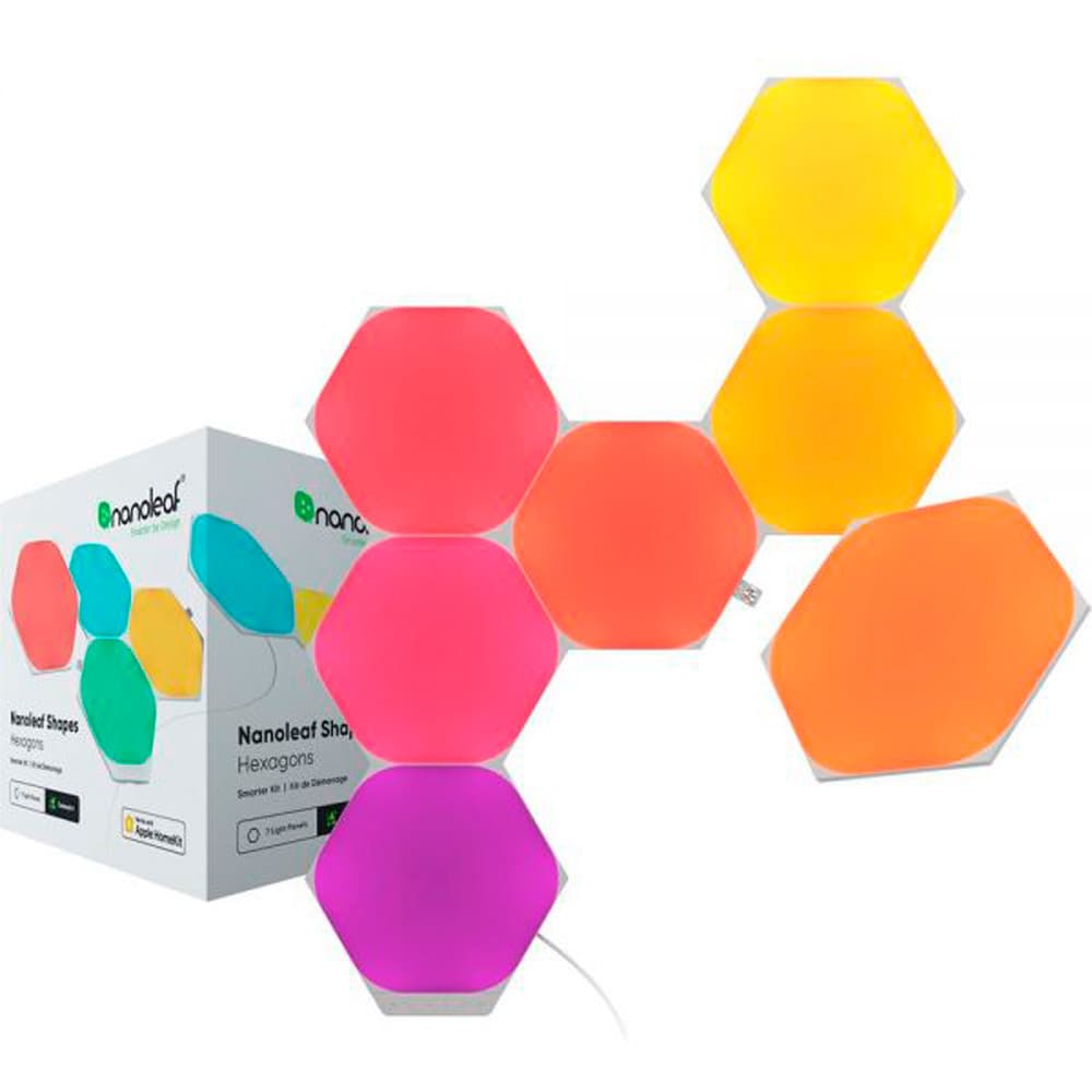 Anúncio: Nanoleaf NL42-7017HX-7PK Formas de Hexágono SMK Branco – 7 Peças