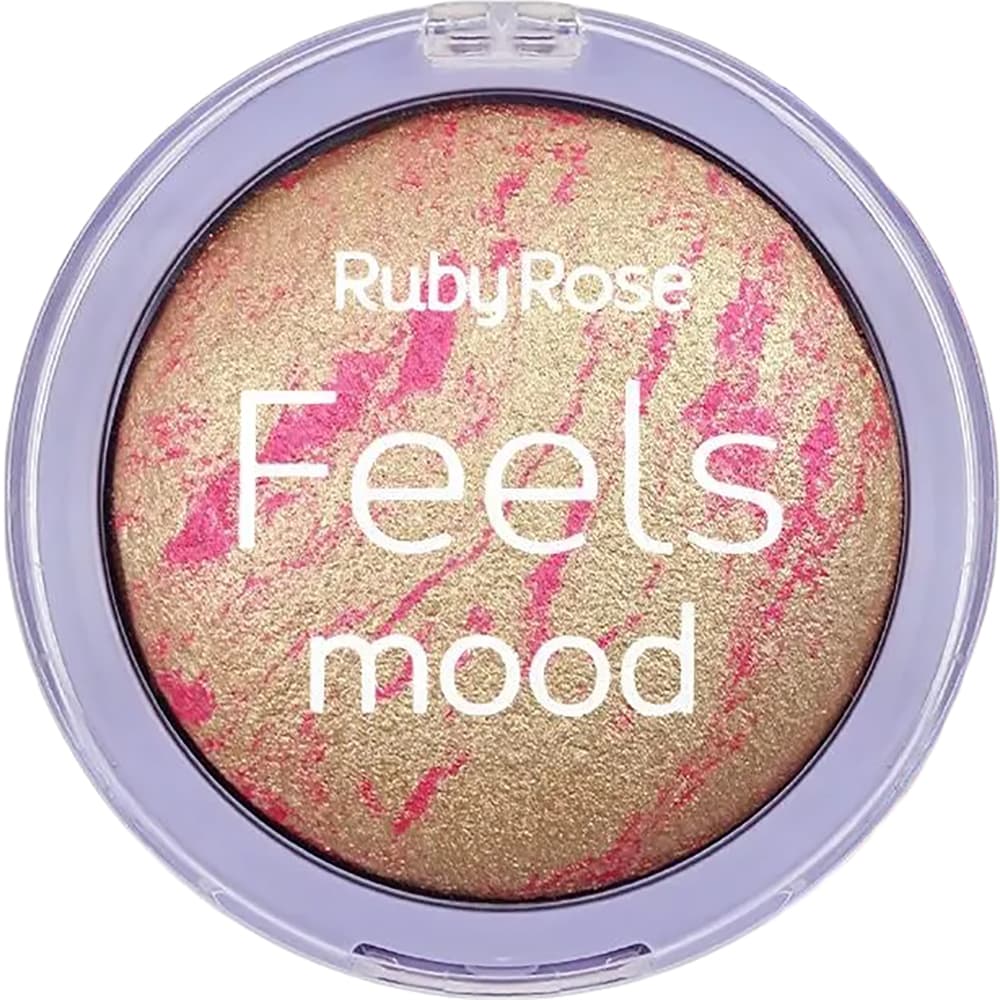 Anúncio: Blush em Pó Ruby Rose Marble Feels Mood HB 6117
