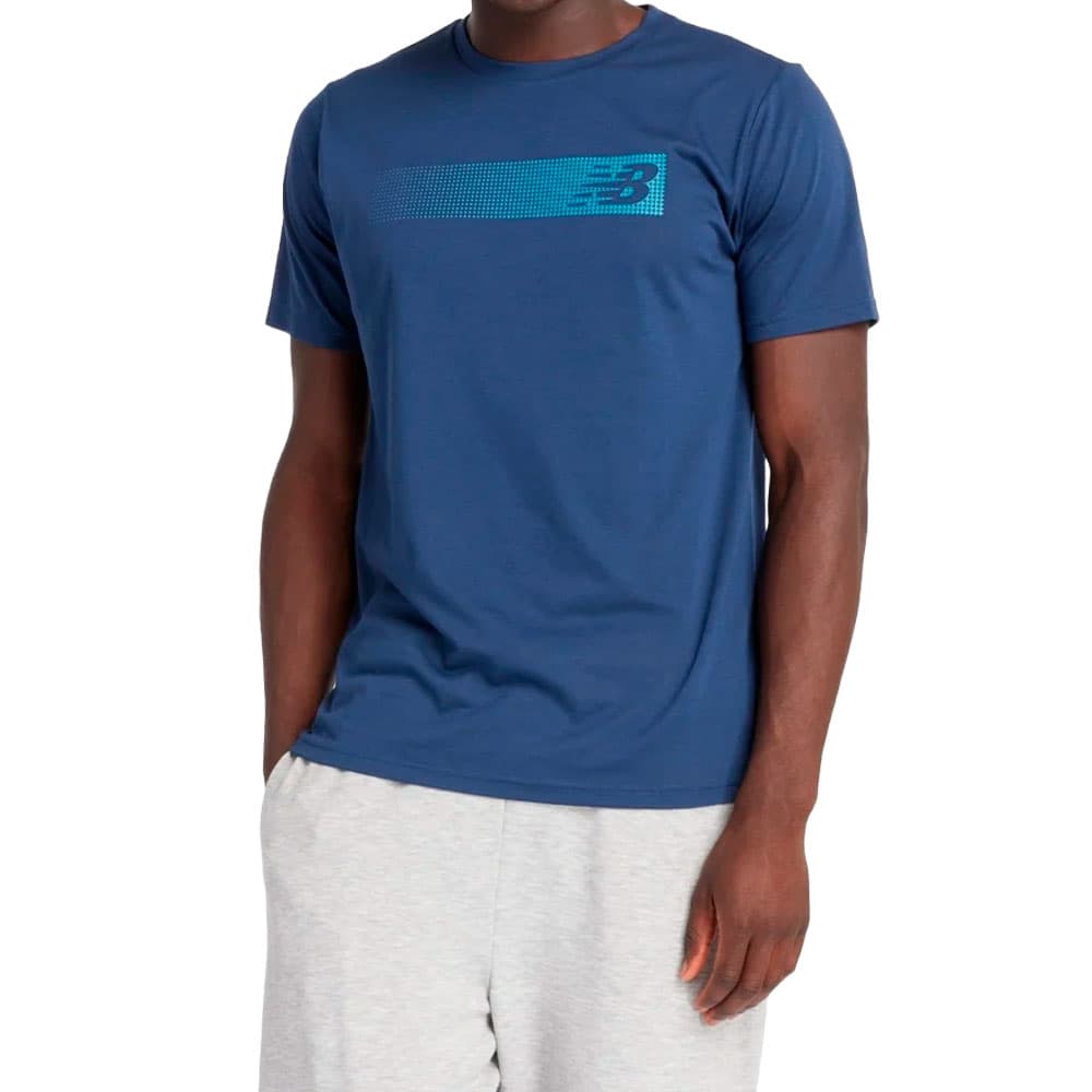 Anúncio: Camiseta New Balance Masculino Sport Essentials Heathertech G S Azul – MT43073NNY