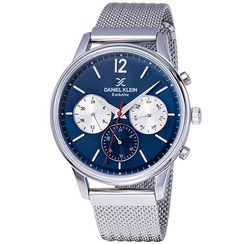 Anúncio: Relógio Analógico Daniel Klein Exclusive DK11906-3 Masculino Pulseira de Aço Inoxidável - Prata e Azul