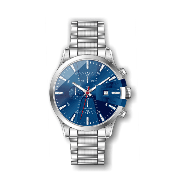 Anúncio: Relógio analógico masculino Daniel Klein Exclusive DK.1.12388-2 - Prata e Azul