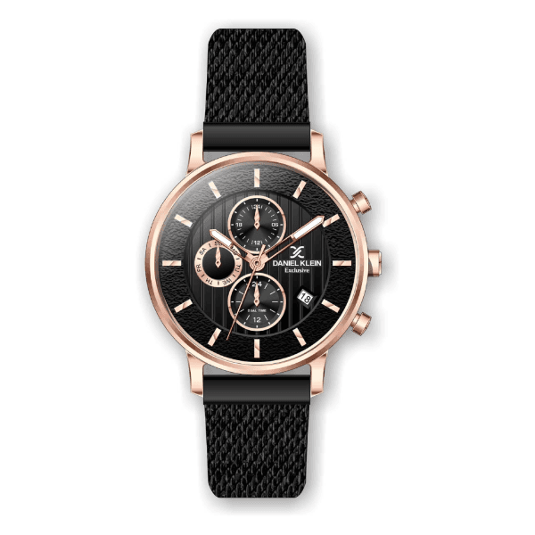 Anúncio: Relógio Analógico Masculino Daniel Klein Exclusive DK.1.12385-6 - Preto e Rosa Ouro