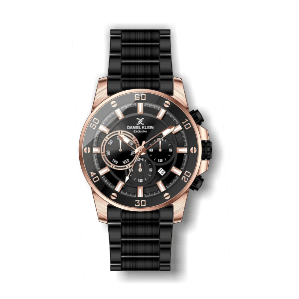 Anúncio: Relógio Analógico Masculino Daniel Klein Exclusive DK.1.12345-4 - Preto e Rosa Ouro