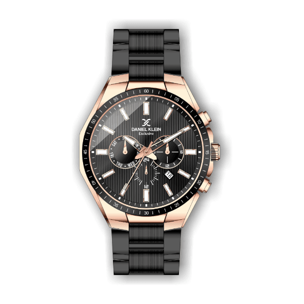 Anúncio: Relógio Analógico Masculino Daniel Klein Exclusive DK.1.12340-4 - Preto e Rosa Ouro
