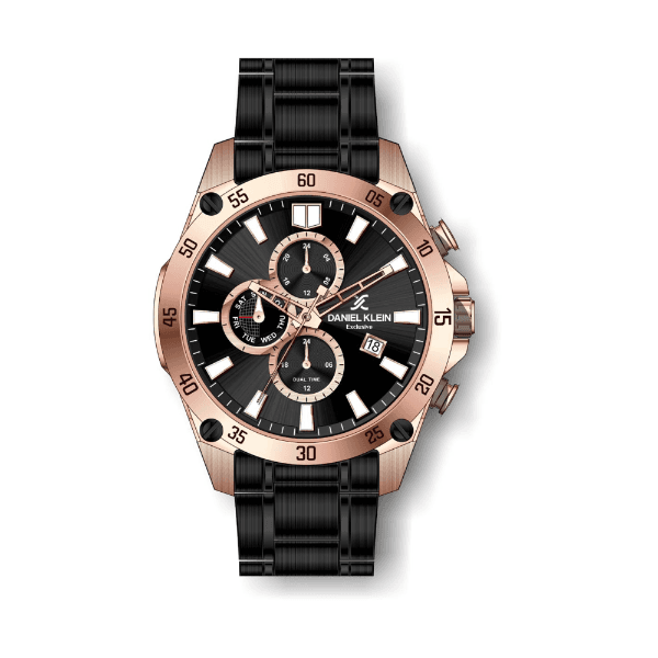 Anúncio: Relógio Analógico Masculino Daniel Klein Exclusive DK.1.12302-3 - Preto e Rosa Ouro