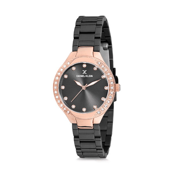 Anúncio: Relógio Analógico Feminino Daniel Klein Premium DK12195-6 - Preto e Rosa Ouro