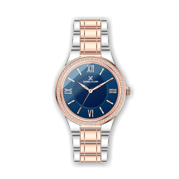 Anúncio: Relógio Analógico Feminino Daniel Klein Premium DK.1.12407-6 - Rosa Ouro e Prata