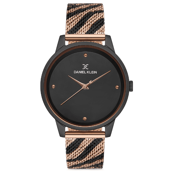 Anúncio: Relogio Analogico Feminino Daniel Klein DK.1.12686-6 Premium Ladies / Pulseira de Malha Metalica - Rose Gold/Preto