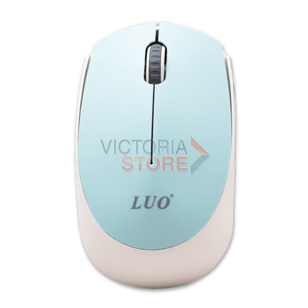 Anúncio: Mouse DPI Sem Fio Wireless Optical Luo LU-3046 / 1000 DPI / USB-A - Verde Claro/Branco