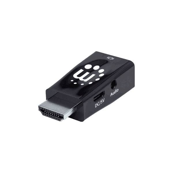 Anúncio: Adaptador Manhattan 151542 HDMI para VGA / Áudio FHD Blister - Preto