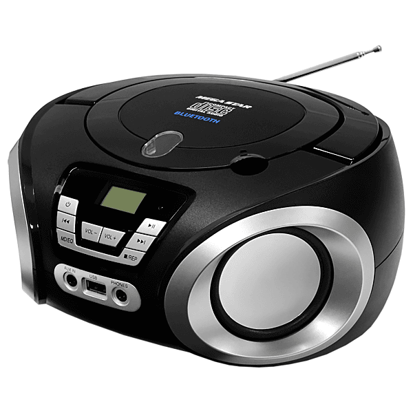 Anúncio: Radio Toca CD Micro System Megastar MP1842BTB / 1200W / Bluetooth / Radio / Bivolt - Preto/Prata
