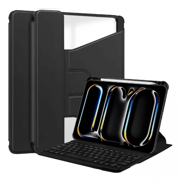 Anúncio: Capa Magnética 4life Para iPad 10.2 Com Teclado Wireless / Porta Pencil / Compativel Com Android / iOS / Bluetooth - Preto