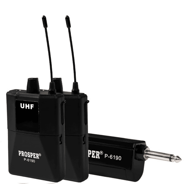 Anúncio: Sistema de Microfone Sem Fio Prosper P-6190 com 2 Microfones - Preto