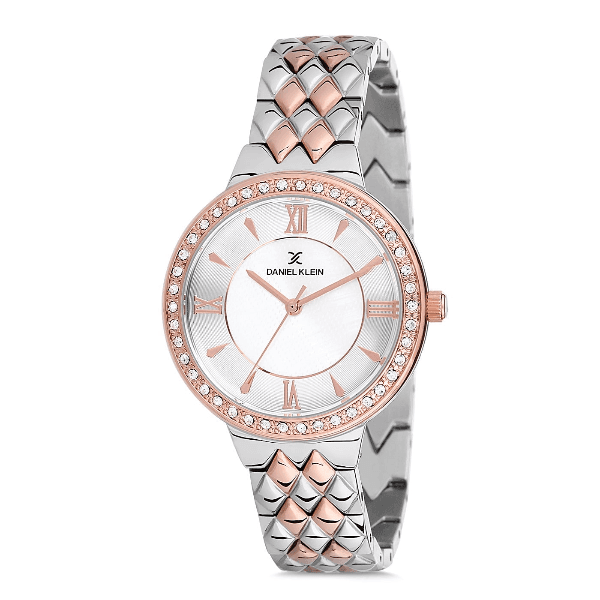 Anúncio: Relogio Analogico Feminino Daniel Klein DK12081-5 Premium Ladies / Pulseira de Aço Inoxidável - Prata/Rose Gold