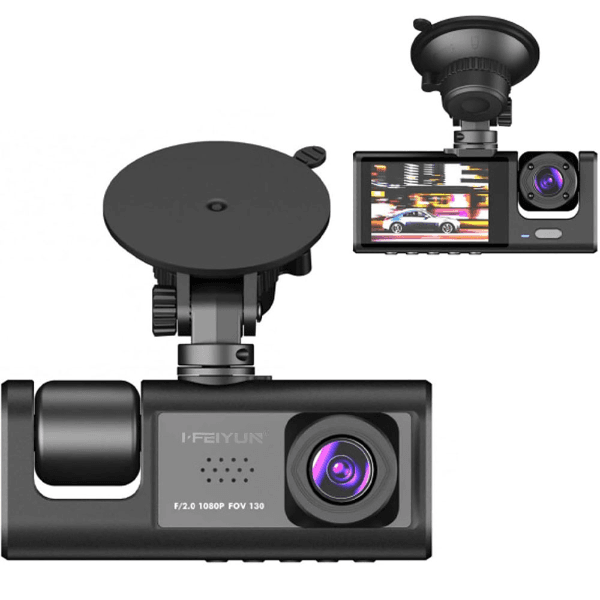 Anúncio: Camera DVR Para Carro Ifeiyun FY-6001 / Full HD / 1080P / Sensor / Dual Camera / Microfone - Preto