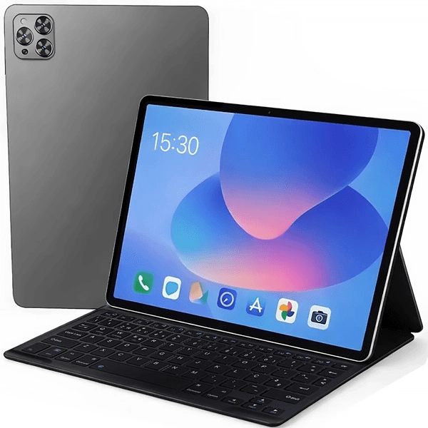 Anúncio: Tablet Mox MO-TP1082 / Dual SIM / 512GB / 8GB RAM / 10.1" / 13MP 8MP / Android 14 + Teclado Português + Funda - Cinza