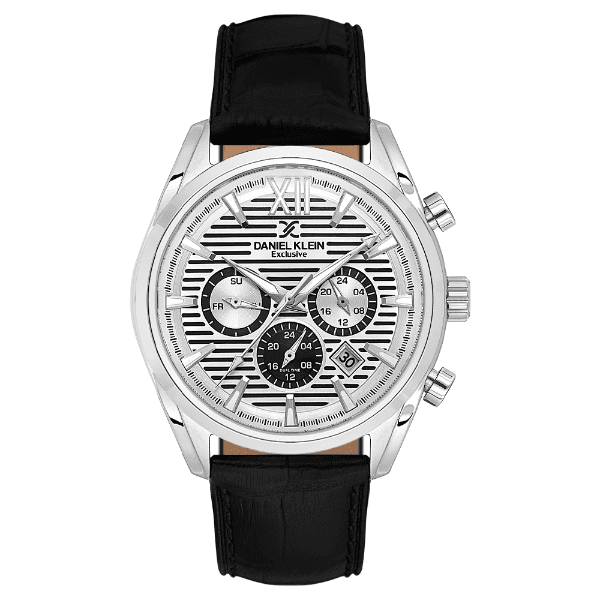 Anúncio: Relogio Analógico Masculino Daniel Klein DK.1.14355-1 Exclusive Gent / Pulseira de Couro - Preto/Prata