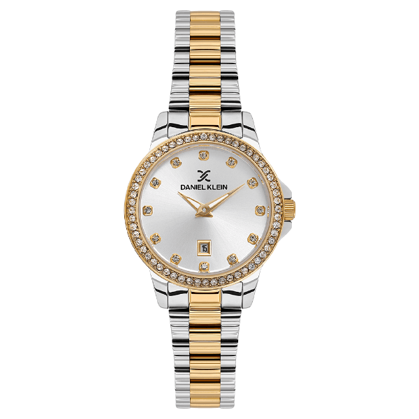 Anúncio: Relogio Analogico Feminino Daniel Klein DK.1.14316-3 Premium Ladies / Pulseira de Aço Inoxidável - Prata/Dourado