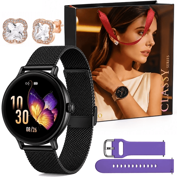 Anúncio: Relogio Smartwatch G-Tide Q2 Pro Com Bluetooth - Preto + Brinco + Pulseira