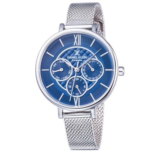 Anúncio: Relógio Analógico Daniel Klein Exclusive DK11895-6 Feminino, Metal - Prata e Azul