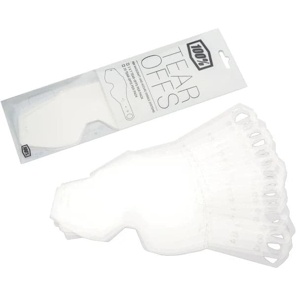 Lâminas de Reposição 100% Tear-Off 51011 para Óculos Racecraft, Accuri e Strata - Lente Clara / 20UN