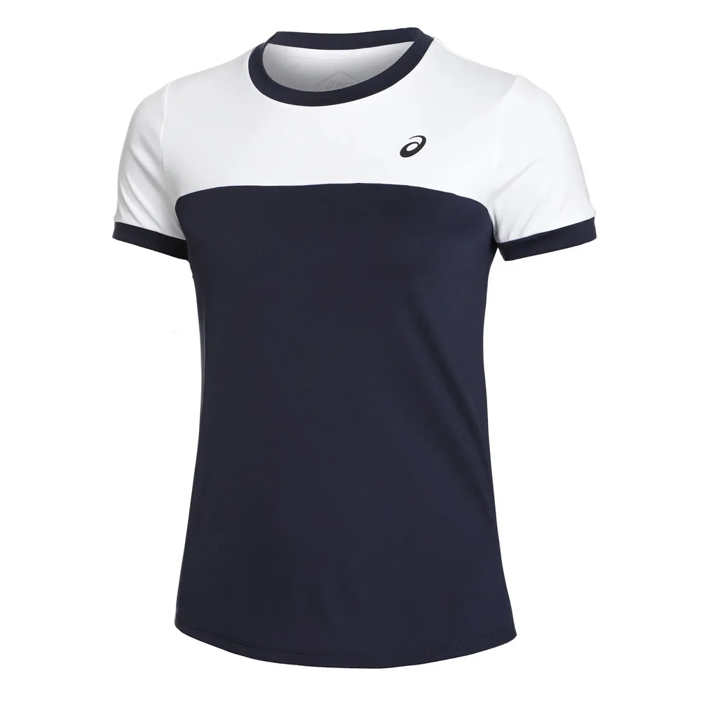 Asics Blusa Feminina Running Court Ss Top Brilliant White/Midnight