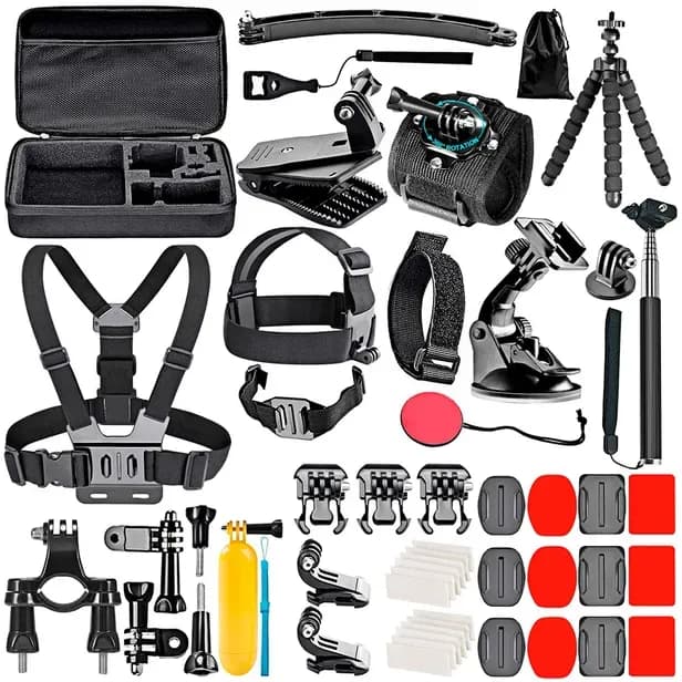 Kit de Acessórios para Câmera de Ação 4Life 50 Em 1 Fl50 Preto