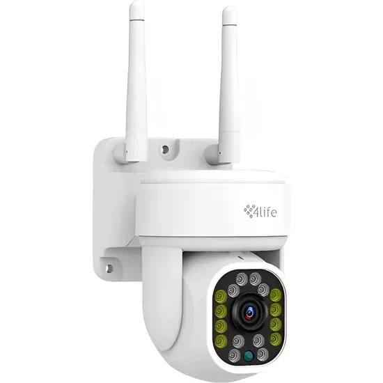 Câmera de Segurança 4LIFE FLD4G-S HD Wifi 3.6Mm 360° Branca