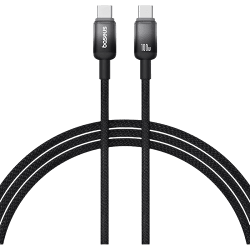 Ac Celular Cabo USB-C Baseus P10374902111 USB-C 1M 100W Cluster Black