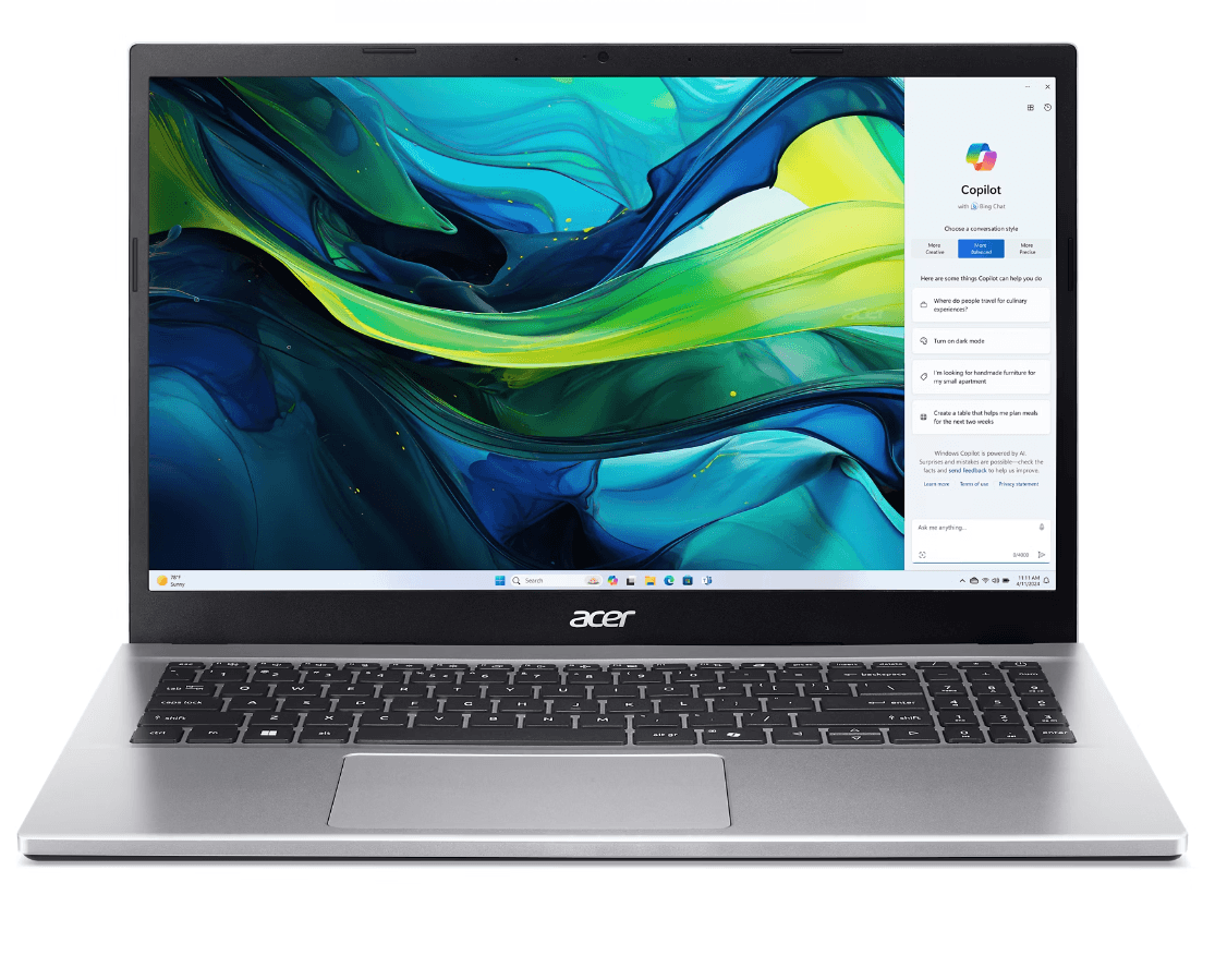 Notebook Acer Aspire Go15 Ag15-42P-R917 R7-7730U 16/512GB 15.6" W11 Prata
