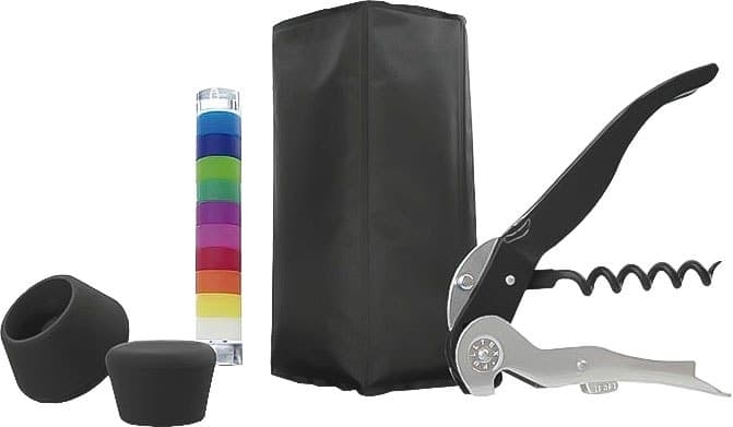 Acessórios para Vinhos e Espumantes Pulltex Black - 107-834-00 (5 Peças)
