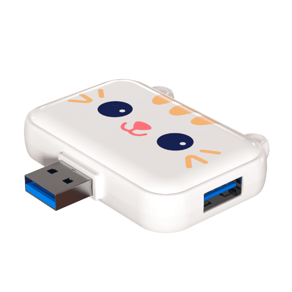 Adaptador 4Life FLBC3A 3 Em 1 USB 2.0 X2 / USB 3.0 Branco