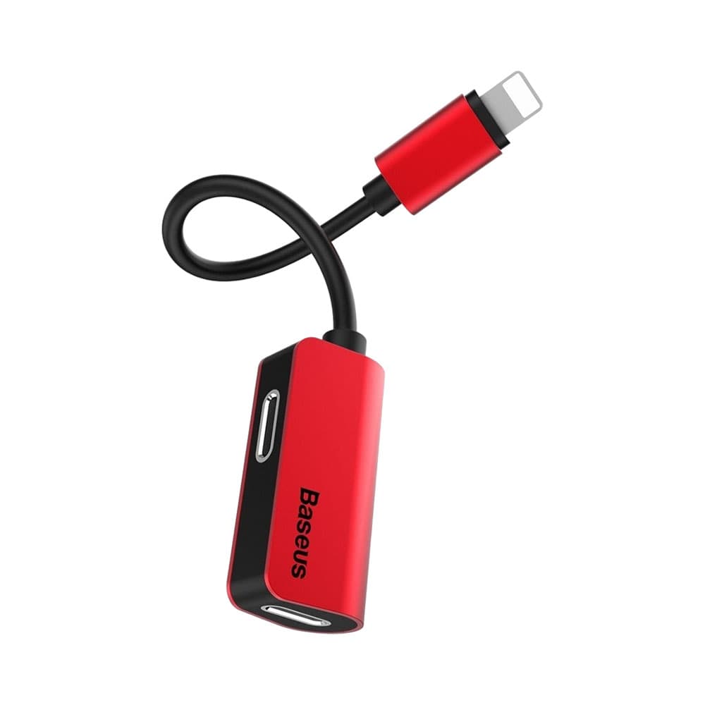 Adaptador Baseus 2 Em 1 Vermelho