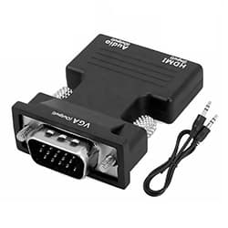 Adaptador Conversor VGA Macho / HDMI Fêmea / Audio