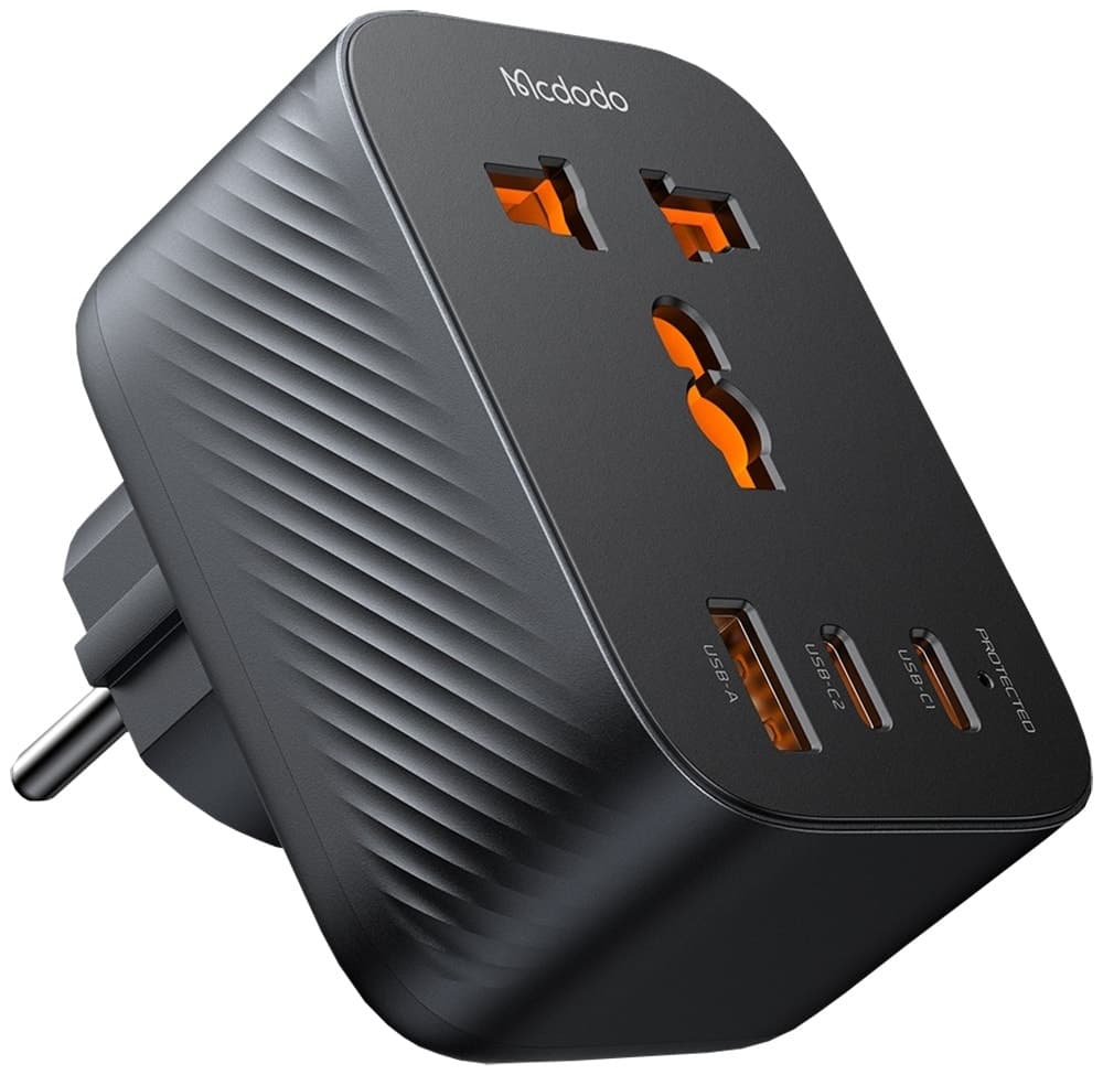 Adaptador de Tomada Mcdodo CP-075 20W Tipo E/F com 3 portas USB