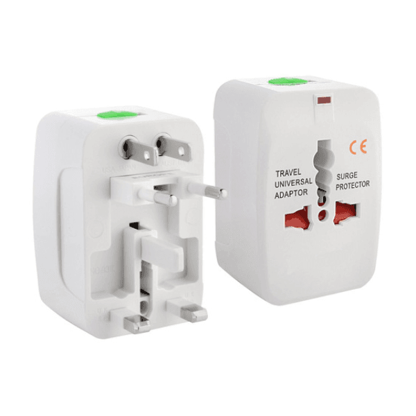 Adaptador de Tomada Universal All In One Eua, Jp, Au, Eu, Uk e Brasil - Branco