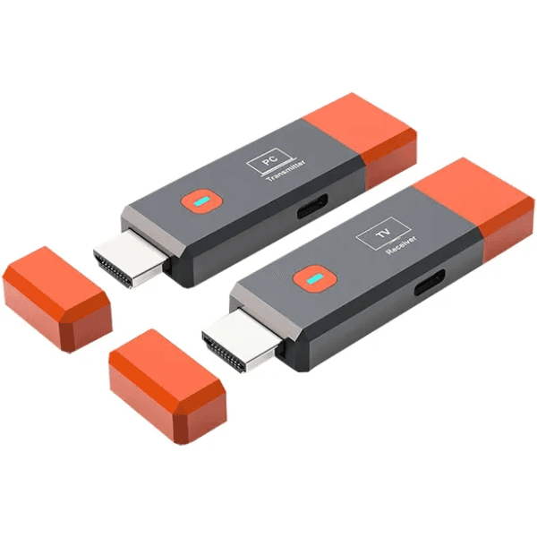 Adaptador HDMI Wireless Extender Transmissor e Receptor 1080P Full HD Cinza/Laranja