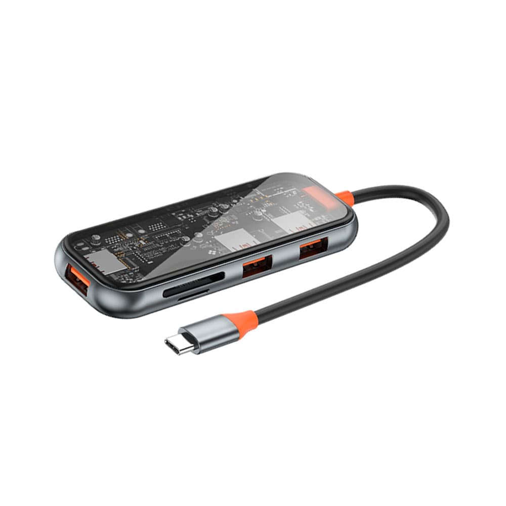 Adaptador Hub Wiwu Cyber 5 Em 1 Cinza