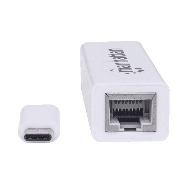 Adaptador Manhattan USB-C 3.2 / Rj45 Branco