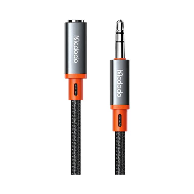 Adaptador Auxiliar 3.5 Mm para 3.5 Mm Mcdodo Cinza-Laranja