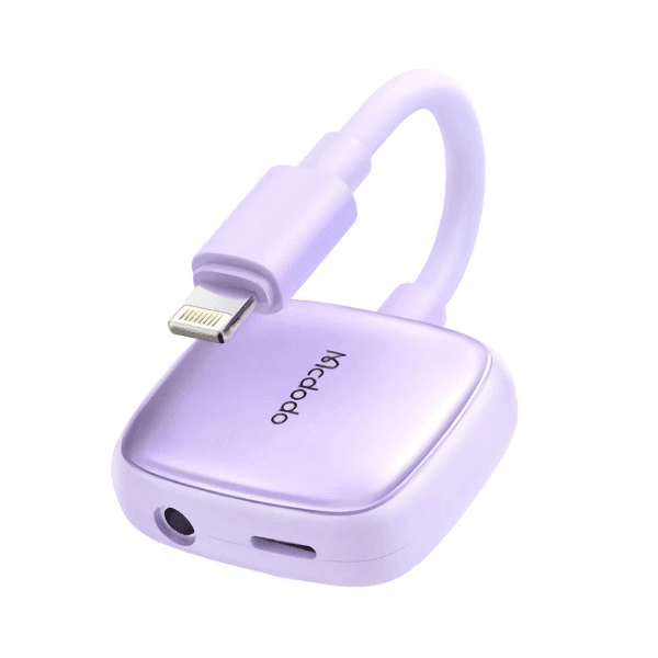 Adaptador Mcdodo Ca-2741 Lightning para Lightning / Jack 3.5Mm Roxo