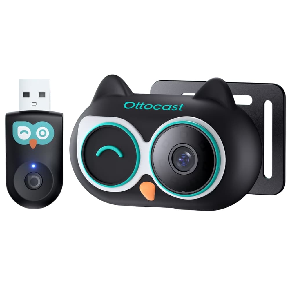 Adaptador Ottocast Cabin Care Ca520 Multimídia/Baby Câmera para CarPlay Preto