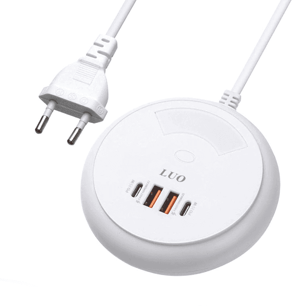 Adaptador Múltiplo Luo Lu-4961 35W 2X USB-C 2X USB-A Branco