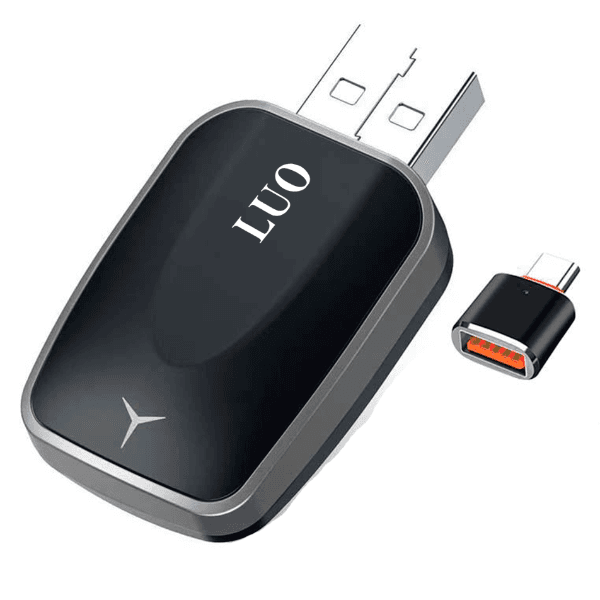 Adaptador 2 Em 1 USB-A / USB-C Luo Lu-2007 Preto