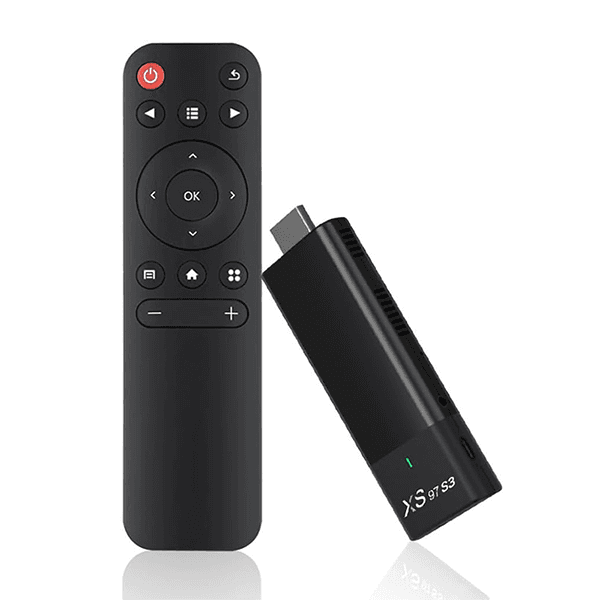 Adaptador para Streaming Media Player TV Stick Xs 97S3 Android TV 4K Full HD Wi-Fi Bluetooth Preto