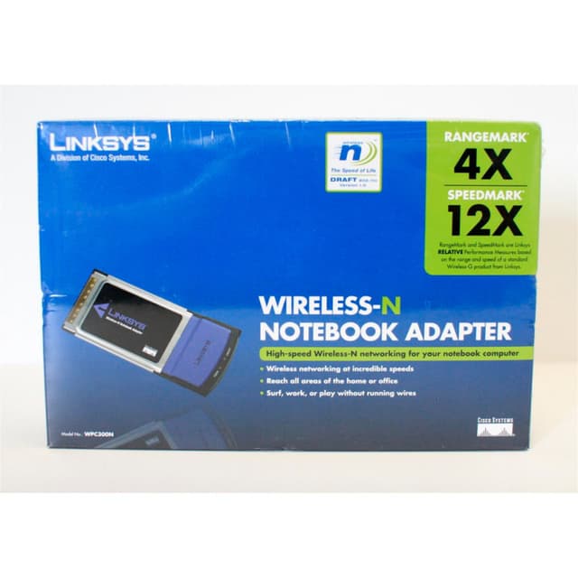 Adaptador Pcmcia para Notebook Linksys WPC300N-La Wireless 300 Mbps