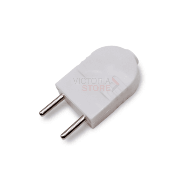 Adaptador Plug Macho 10A 250V 2 Pinos Branco