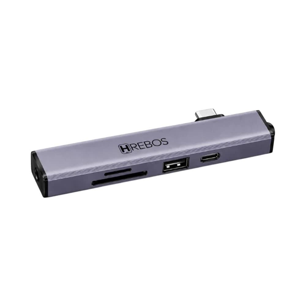 Adaptador Hrebos Ad-240C USB-C Premium 6 Em 1