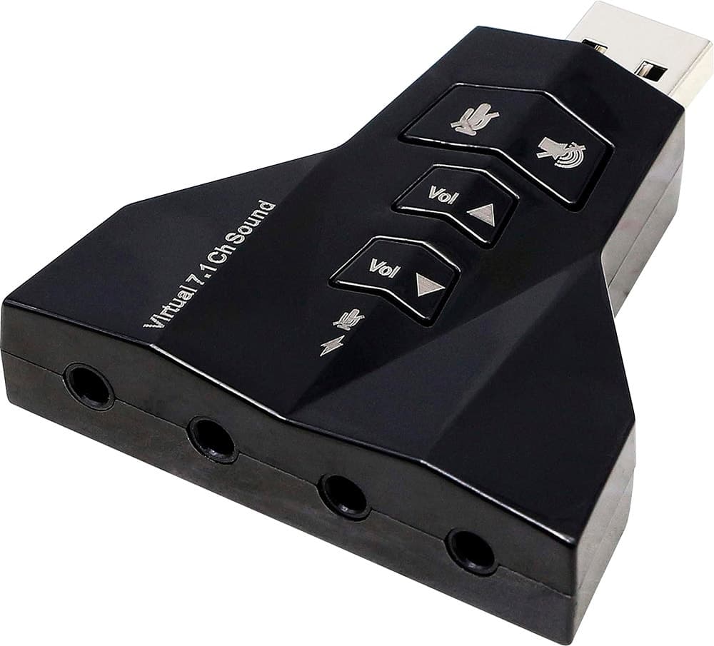 Adaptador de Som USB Virtual 7.1 Hld Preto