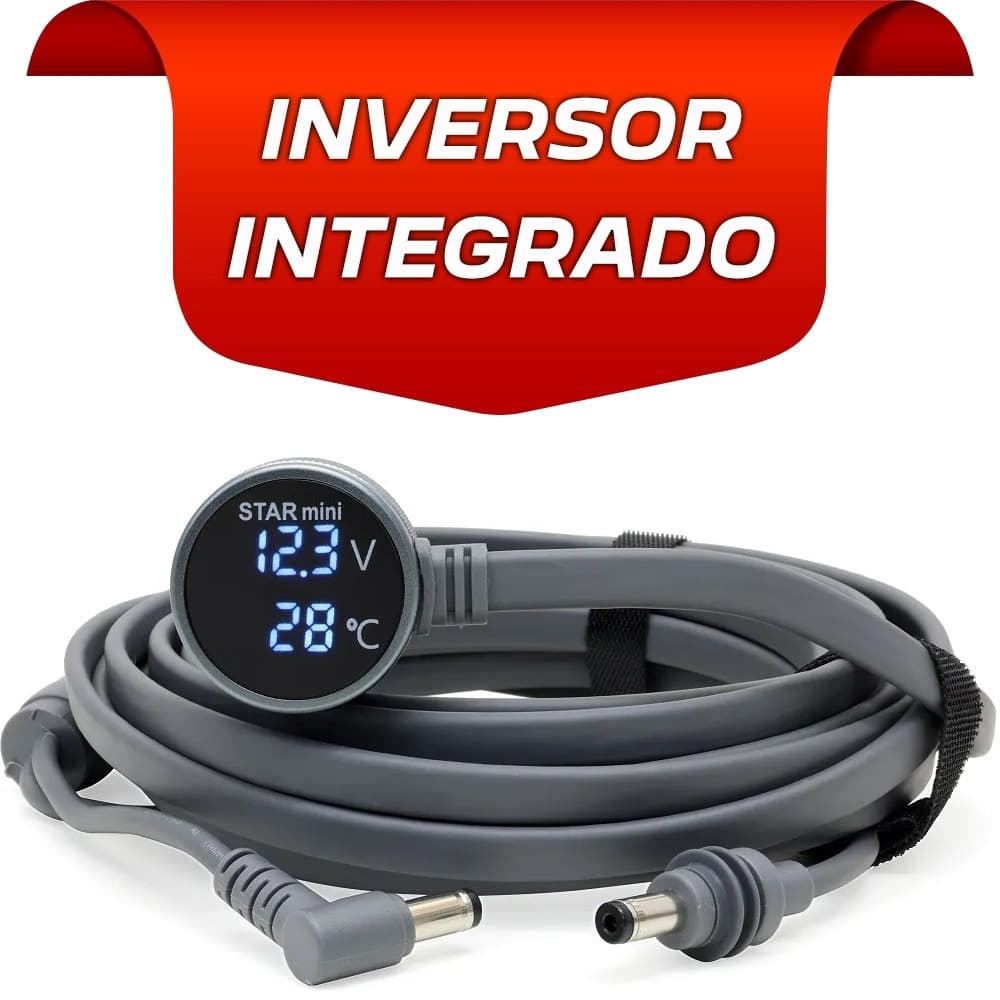 Adaptador Veicular Star Lighter 12V-24V com Inversor e Cabo de 5M